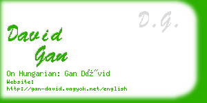 david gan business card